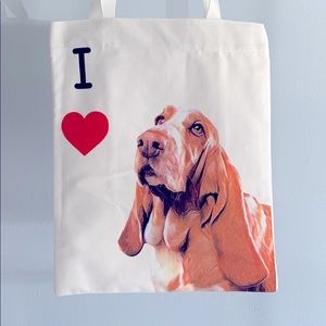 Basset Hound Art Canvas Bag
